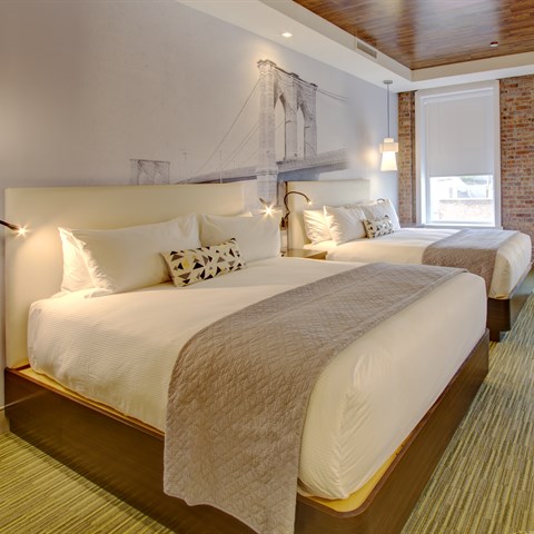 Superior Two Queen Hotel Room in Brooklyn