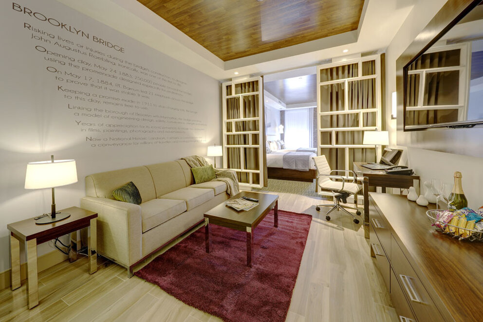 Spacious Living area in a Suite at The Brooklyn Hotel