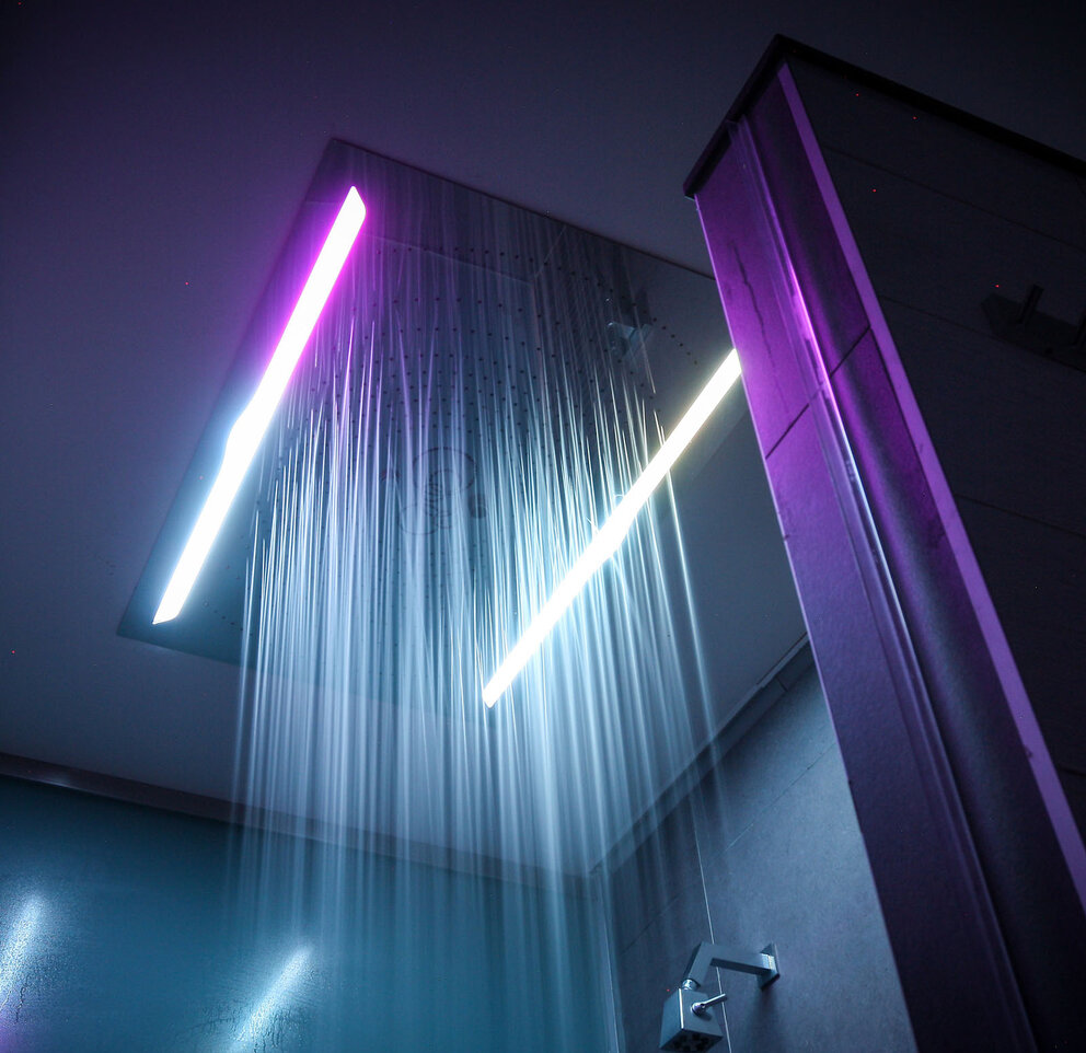 Presidential Suite LED Rain Shower at our nyc brooklyn hotel